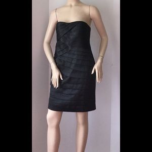 C luce Pleated Strapless Dress